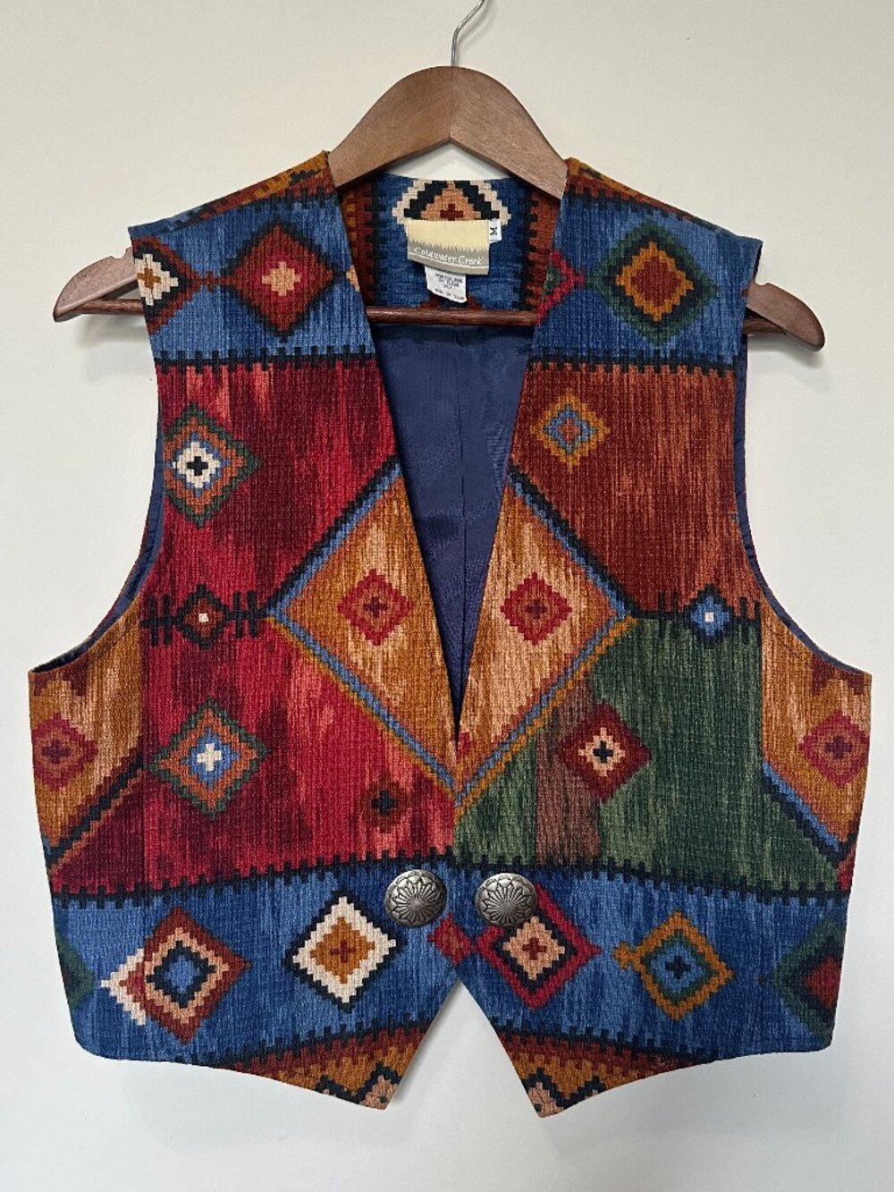 🌵Vintage Coldwater Creek Southwestern Tapestry Western Vest Size Medium 🌵